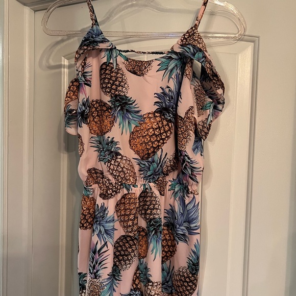 Buddy Love pineapple shorts romper - Picture 2 of 6